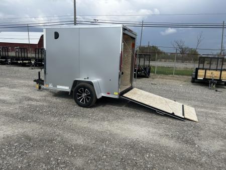 New 2026 Pace American 5x8 3K Outback DLX Flat Top V-Nose Cargo Trailer