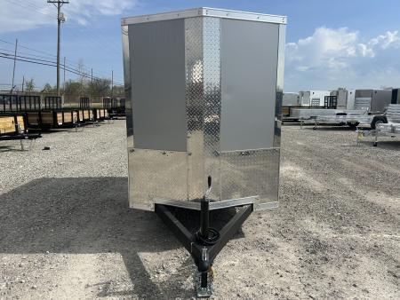 New 2026 Pace American 5x8 3K Outback DLX Flat Top V-Nose Cargo Trailer