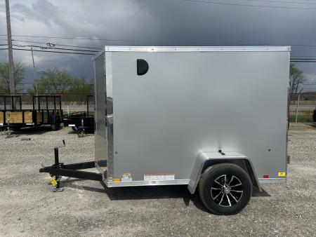 New 2026 Pace American 5x8 3K Outback DLX Flat Top V-Nose Cargo Trailer