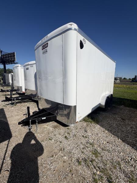 New 2027 CARGO MATE EHW716TA3-24 Cargo / Enclosed Trailer 7X16 TA DOUBLE DOOR (GVW:9800) WHITE