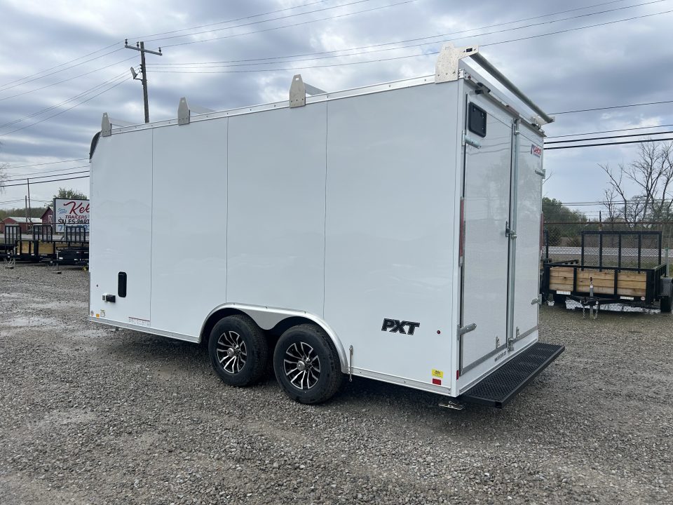 New 2026 Pace American 8.5x16 PXT Hammer Flat Top Bullnose Contractor Trailer