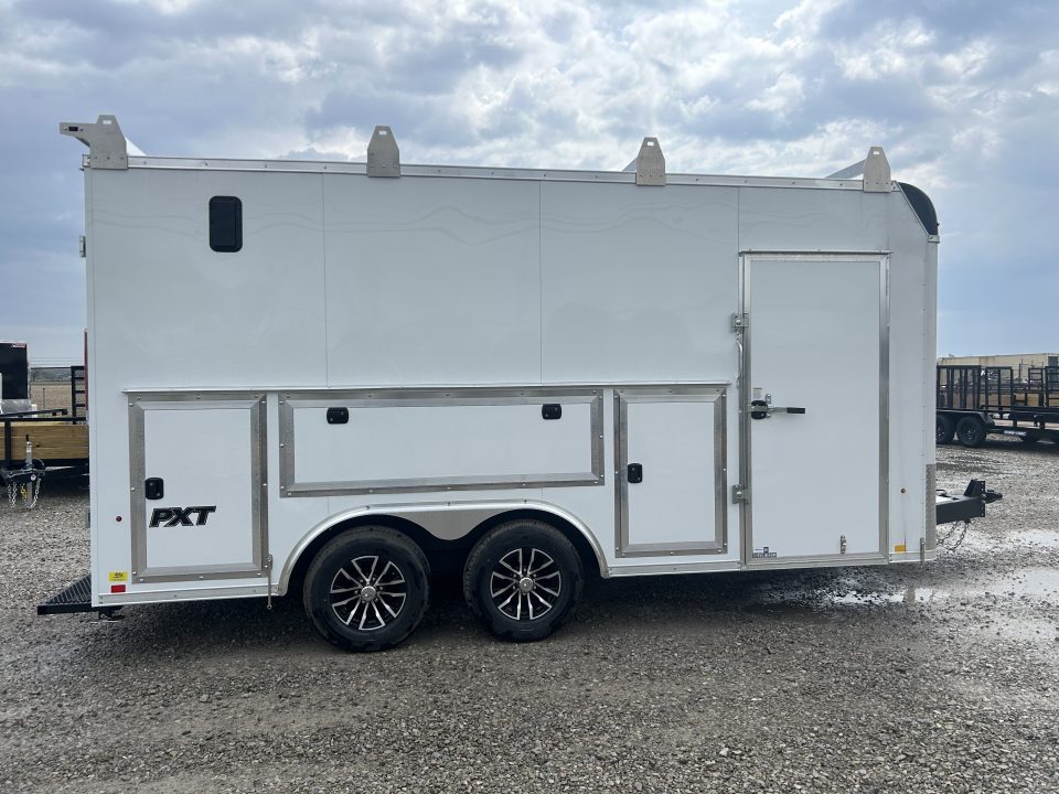 New 2026 Pace American 8.5x16 PXT Hammer Flat Top Bullnose Contractor Trailer
