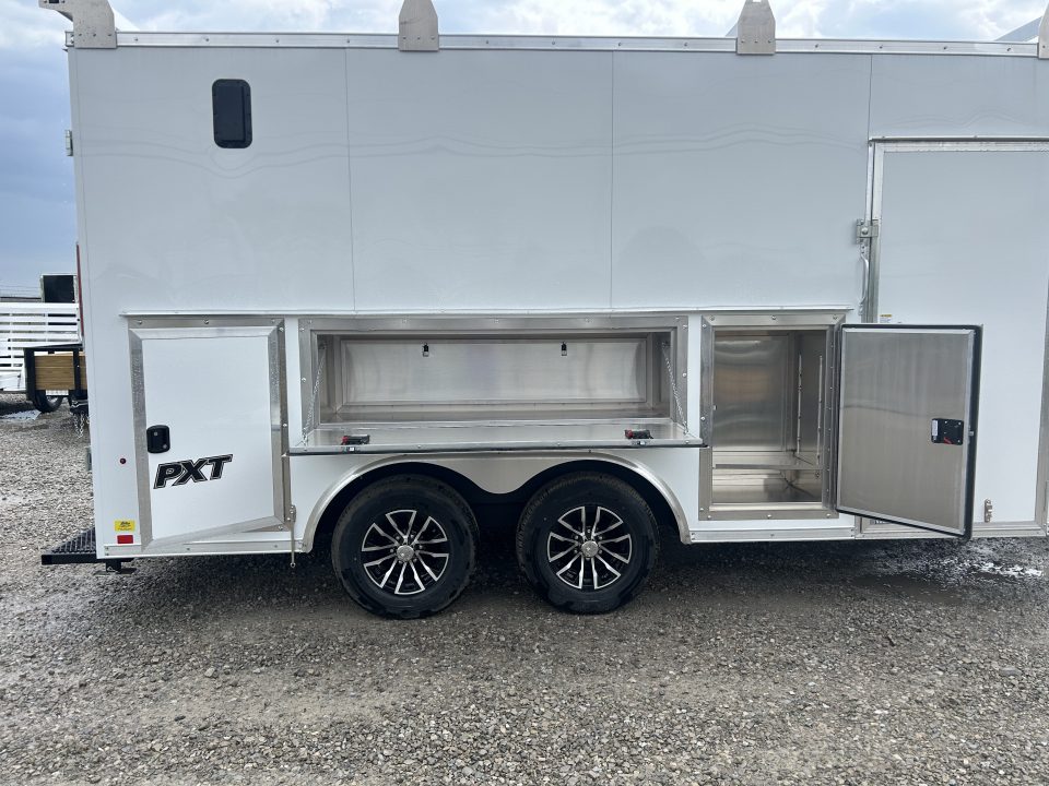 New 2026 Pace American 8.5x16 PXT Hammer Flat Top Bullnose Contractor Trailer
