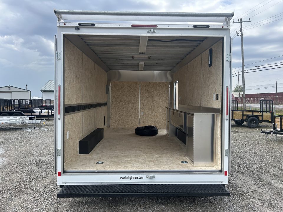 New 2026 Pace American 8.5x16 PXT Hammer Flat Top Bullnose Contractor Trailer