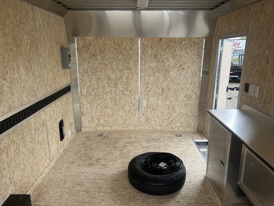 New 2026 Pace American 8.5x16 PXT Hammer Flat Top Bullnose Contractor Trailer