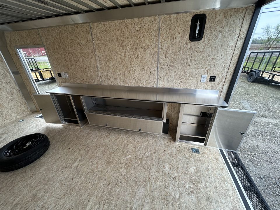 New 2026 Pace American 8.5x16 PXT Hammer Flat Top Bullnose Contractor Trailer