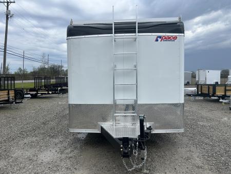 New 2026 Pace American 8.5x16 PXT Hammer Flat Top Bullnose Contractor Trailer