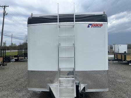 New 2026 Pace American 8.5x16 PXT Hammer Flat Top Bullnose Contractor Trailer