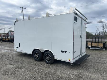 New 2026 Pace American 8.5x16 PXT Hammer Flat Top Bullnose Contractor Trailer