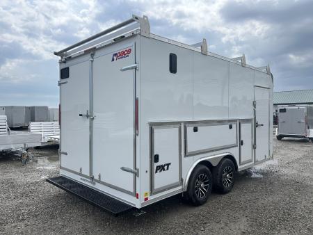 New 2026 Pace American 8.5x16 PXT Hammer Flat Top Bullnose Contractor Trailer