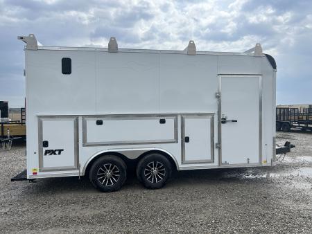 New 2026 Pace American 8.5x16 PXT Hammer Flat Top Bullnose Contractor Trailer