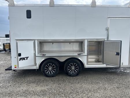 New 2026 Pace American 8.5x16 PXT Hammer Flat Top Bullnose Contractor Trailer