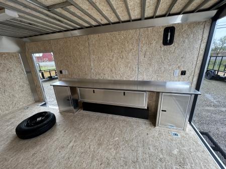 New 2026 Pace American 8.5x16 PXT Hammer Flat Top Bullnose Contractor Trailer