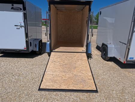 New 2026 Formula Trailers 5 x 8 x 6 Traverse Flat Top V-Nose Cargo Enclosed with 3K GVWR, Steel Plate D-Rings and Rear Flare w/ Loading Lights