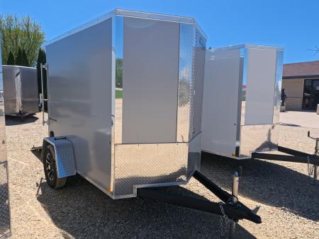New 2026 Formula Trailers 5 x 8 x 6 Traverse Flat Top V-Nose Cargo Enclosed with 3K GVWR, Steel Plate D-Rings and Rear Flare w/ Loading Lights