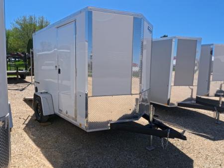 New 2026 Formula Trailers 6 x 10 x 6'6  Cargo / Enclosed Trailer with 3K GVWR , 2K Set Back Jack, Composite White