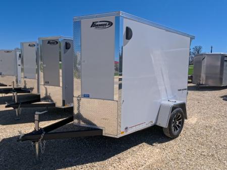 New 2026 Formula Trailers 5 x 8 x 6 White Traverse Flat Top V-Nose Cargo / Enclosed with 3K GVWR, Black Aluminum Wheel Assembly, Rear Flare, D-Rings Cargo / Enclosed Trailer