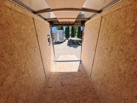 New 2026 Formula Trailers 5 x 8 x 6 White Traverse Flat Top V-Nose Cargo / Enclosed with 3K GVWR, Black Aluminum Wheel Assembly, Rear Flare, D-Rings