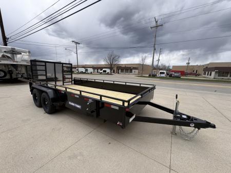 New 2026 Sure-Trac 7X16 TANDEM STEEL HIGH SIDE Utility Trailer