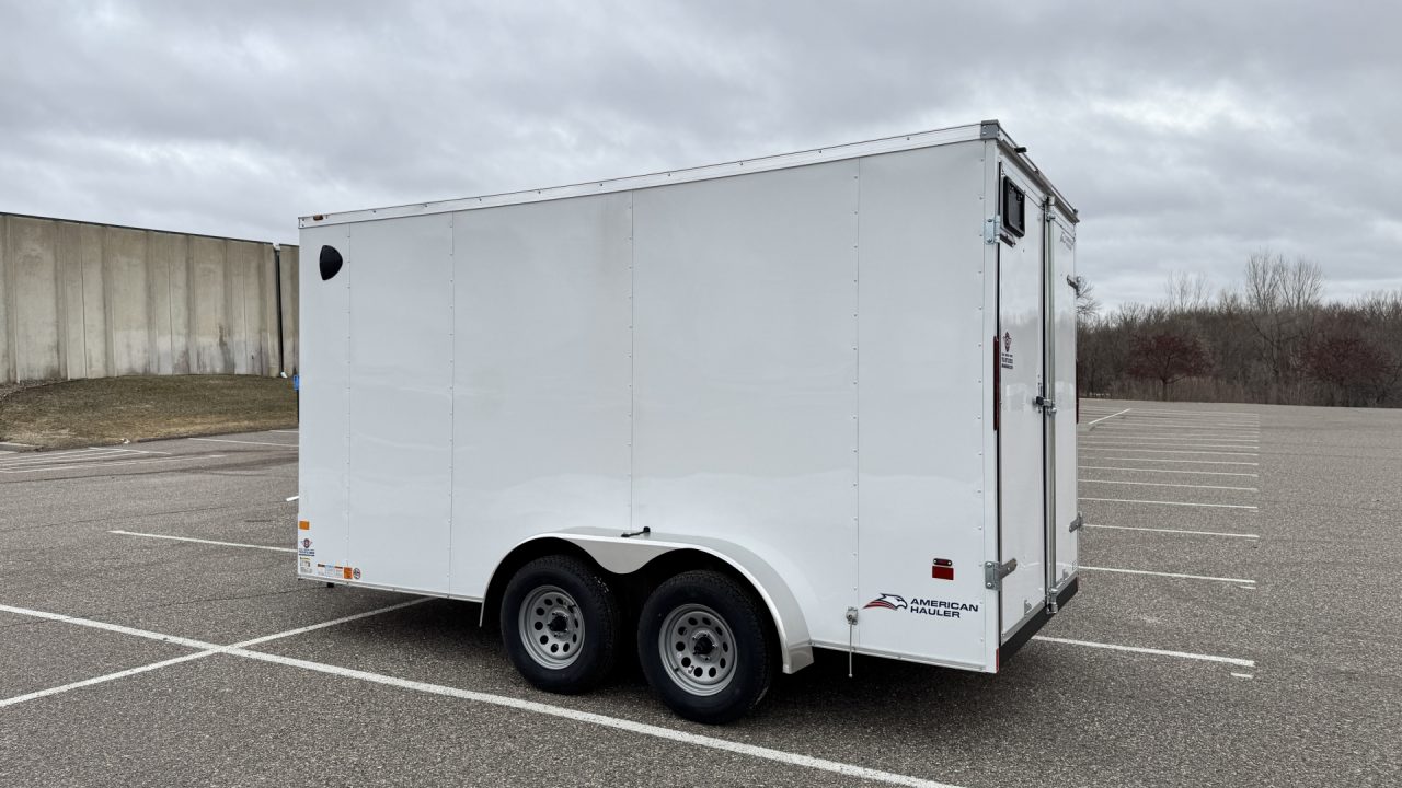 New American Hauler 7x14 Tandem Enclosed Cargo Trailer - Double Rear Doors!