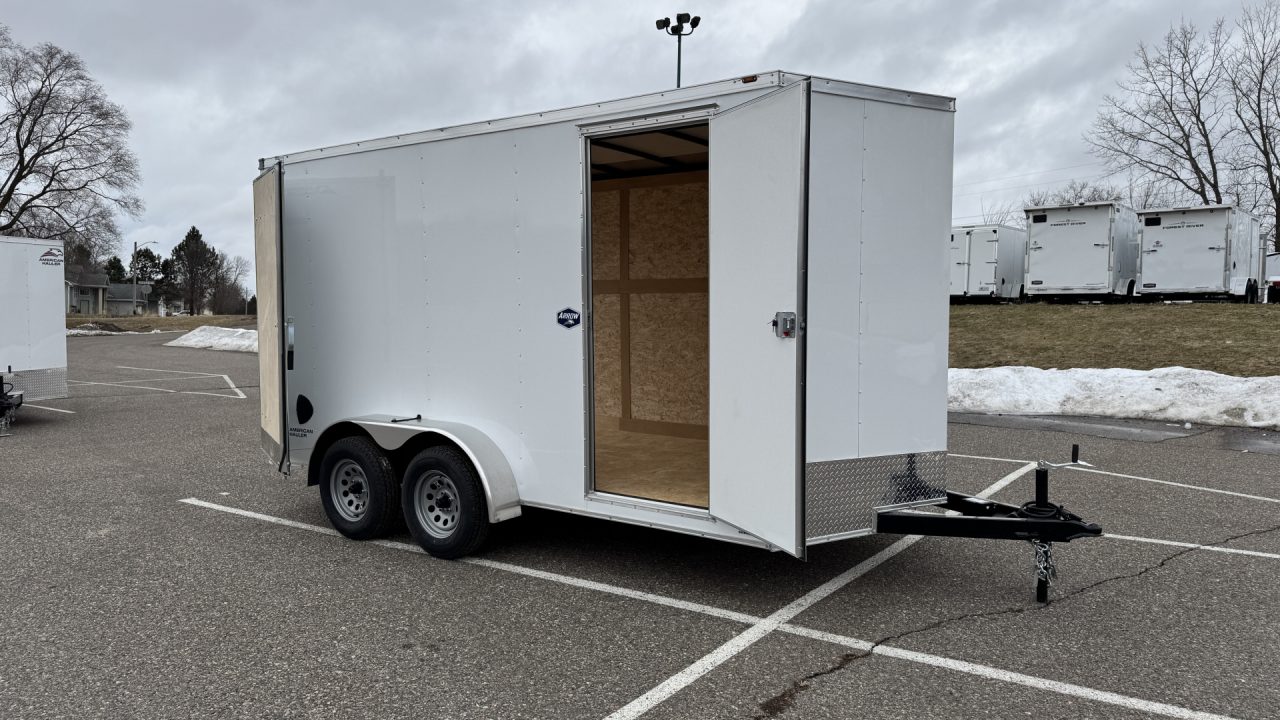 New American Hauler 7x14 Tandem Enclosed Cargo Trailer - Double Rear Doors!