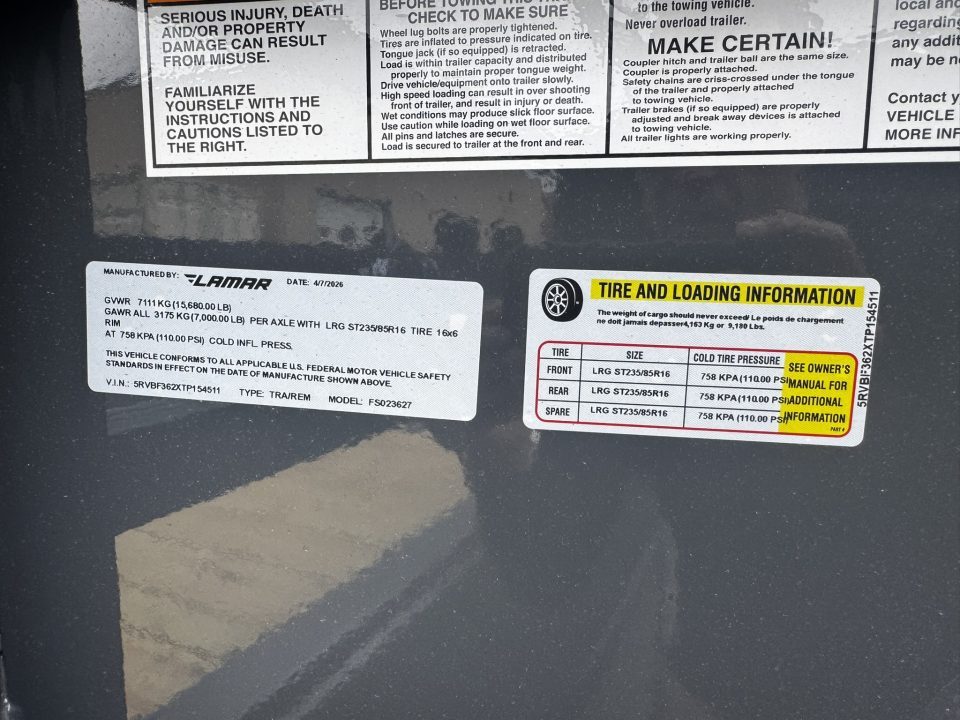 New 2026 Lamar Trailers 102"x36'-14K Gooseneck Bodies