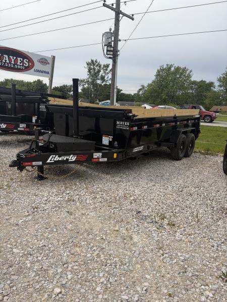 New 2026 LIBERTY LD14K83X16B8TS Dump Trailer 83X16 TA TELESCOPIC (GVW:15400) MIDNIGHT BLACK
