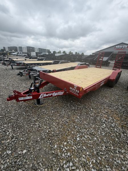 New 2026 LIBERTY LE14K83X18+2C6 Equipment Trailer 83X20 TA DOVETAIL W/ STAND UP RAMPS (GVW:14000) MIDNIGHT BLACK