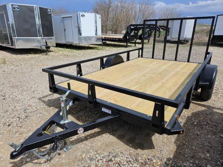 New 2026 HTC 7'x12' SINGLE AXLE Utility Trailer