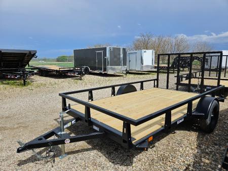 New 2026 HTC 7'x12' SINGLE AXLE Utility Trailer