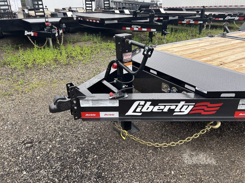 New 2026 Liberty 83 IN X 22 FT EQUIPMENT TRAILER FULL WIDTH RAMPS 17K GVWR
