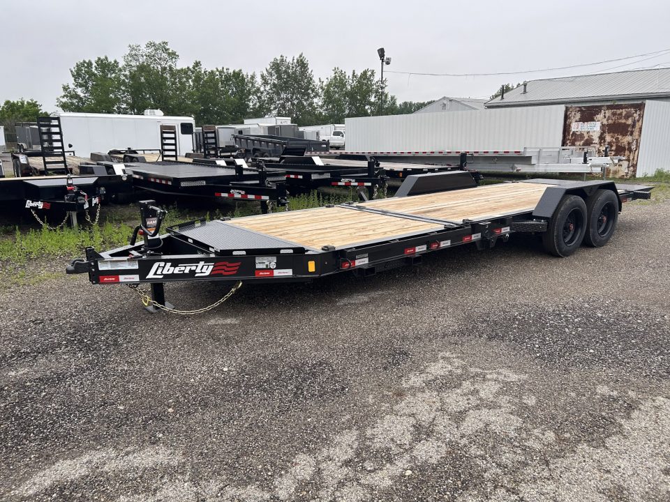 New 2026 Liberty 83 IN X 22 FT EQUIPMENT TRAILER FULL WIDTH RAMPS 17K GVWR