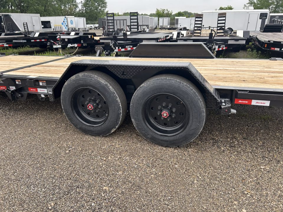 New 2026 Liberty 83 IN X 22 FT EQUIPMENT TRAILER FULL WIDTH RAMPS 17K GVWR