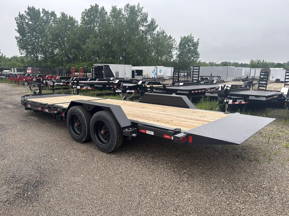 New 2026 Liberty 83 IN X 22 FT EQUIPMENT TRAILER FULL WIDTH RAMPS 17K GVWR
