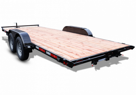 New 2026 Eagle Trailers 7' x 16' 7K Tandem Axle 5  Frame Flatbed Trailer-Black