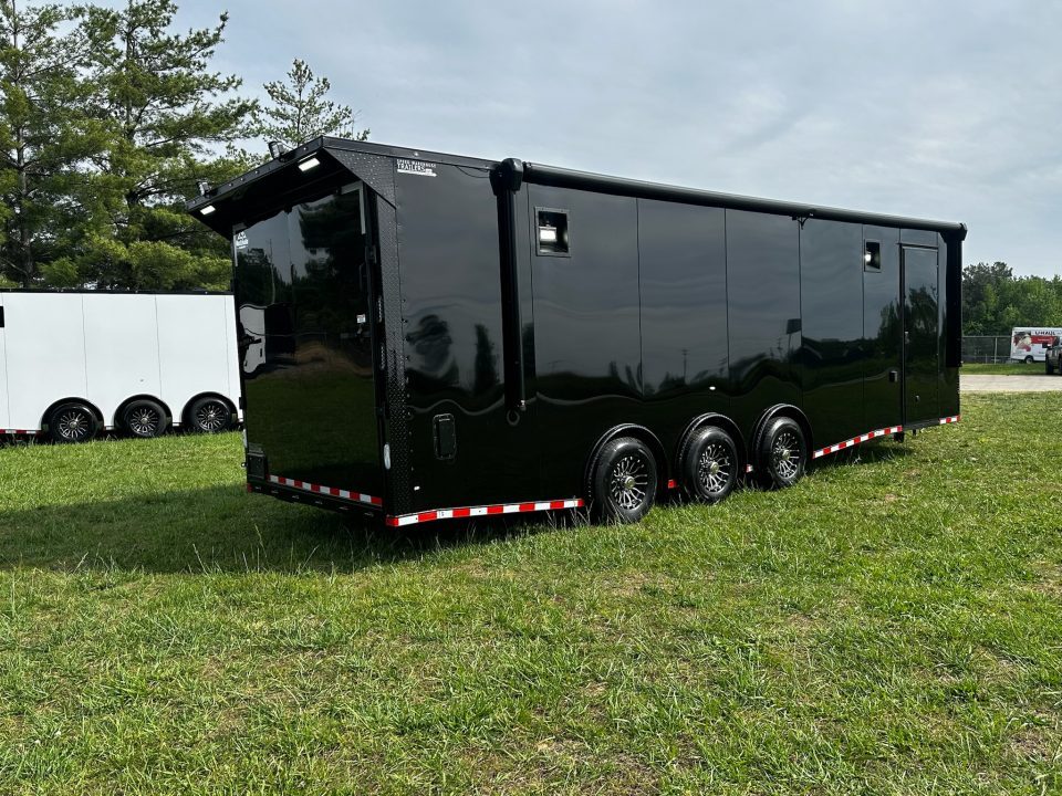 New 2026 Rock Solid Cargo 8.5x28 Race Trailer-Finished Interior-7'6" Interior-Triple 7000 TORSIONS -HD RAMP-AWNING