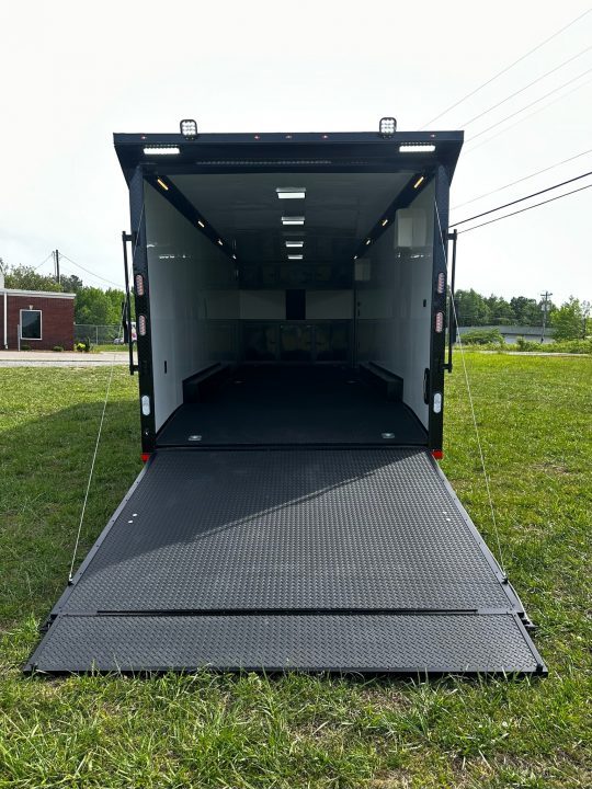 New 2026 Rock Solid Cargo 8.5x28 Race Trailer-Finished Interior-7'6" Interior-Triple 7000 TORSIONS -HD RAMP-AWNING