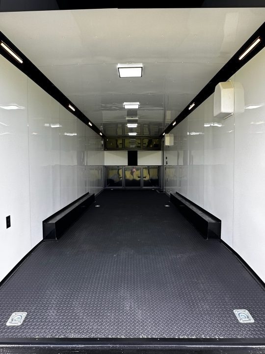 New 2026 Rock Solid Cargo 8.5x28 Race Trailer-Finished Interior-7'6" Interior-Triple 7000 TORSIONS -HD RAMP-AWNING