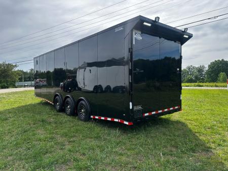 New 2026 Rock Solid Cargo 8.5x28 Race Trailer-Finished Interior-7'6" Interior-Triple 7000 TORSIONS -HD RAMP-AWNING