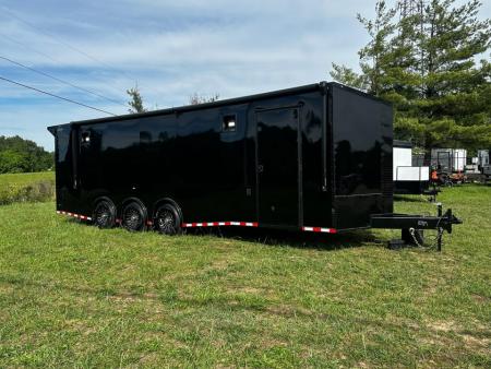 New 2026 Rock Solid Cargo 8.5x28 Race Trailer-Finished Interior-7'6" Interior-Triple 7000 TORSIONS -HD RAMP-AWNING