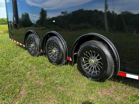 New 2026 Rock Solid Cargo 8.5x28 Race Trailer-Finished Interior-7'6" Interior-Triple 7000 TORSIONS -HD RAMP-AWNING