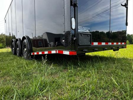 New 2026 Rock Solid Cargo 8.5x28 Race Trailer-Finished Interior-7'6" Interior-Triple 7000 TORSIONS -HD RAMP-AWNING