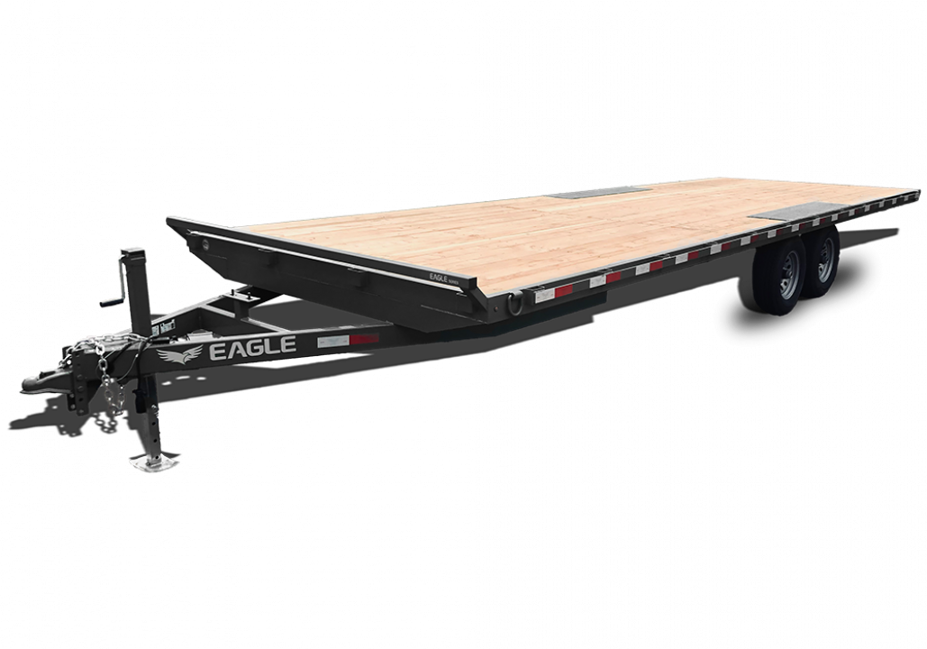 New 2026 Eagle Trailers 8.5' x 20' 10K Tandem Axle Deckover Trailer-Black