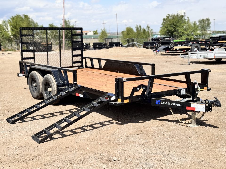 New 2026 Load Trail 7-16 Heavy Duty Tandem Axle Ramp Gate Utility W/ ATV Ramps 10K GVWR
