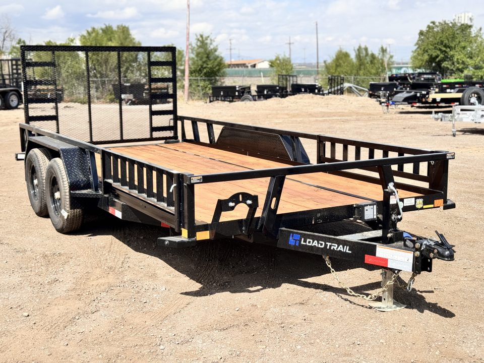 New 2026 Load Trail 7-16 Heavy Duty Tandem Axle Ramp Gate Utility W/ ATV Ramps 10K GVWR
