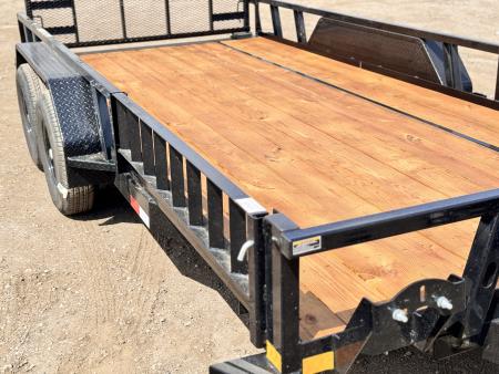 New 2026 Load Trail 7-16 Heavy Duty Tandem Axle Ramp Gate Utility W/ ATV Ramps 10K GVWR