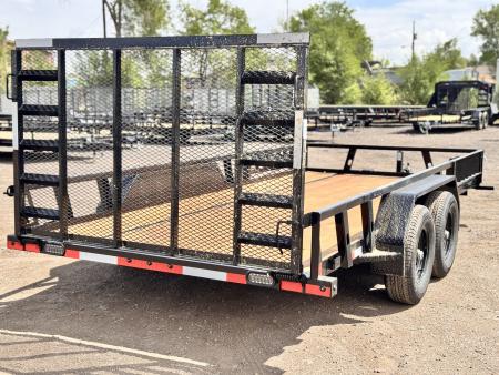 New 2026 Load Trail 7-16 Heavy Duty Tandem Axle Ramp Gate Utility W/ ATV Ramps 10K GVWR