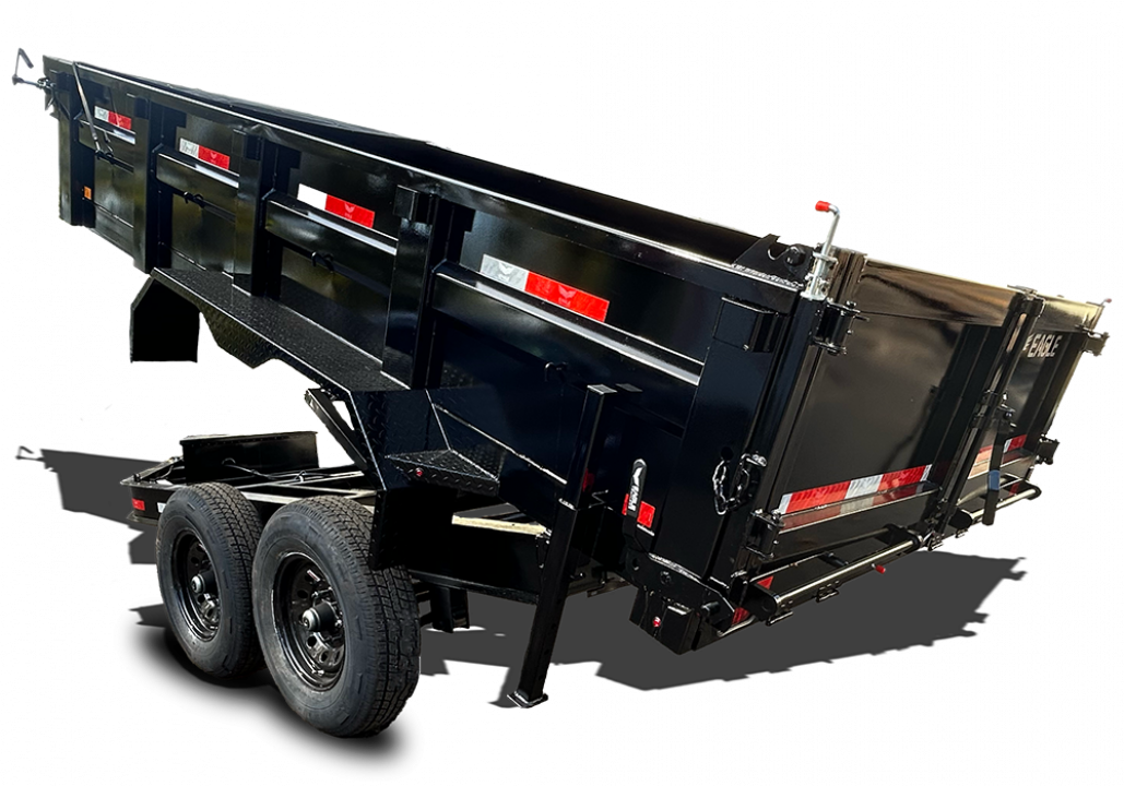 New 2026 Eagle Trailers 7'x16' 14K Venture Pro Low Profile Dump Trailer-24" Sides, Black