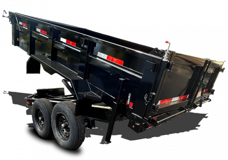 New 2026 Eagle Trailers 7'x16' 14K Venture Pro Low Profile Dump Trailer-24  Sides, Black