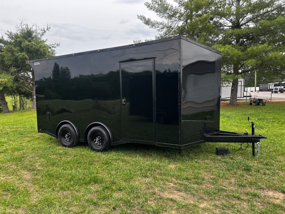 New 2026 Luxe 8.5x16 Car Hauler-SCRATCH & DENT SALE-5200LB Torsion Axle-Blackout